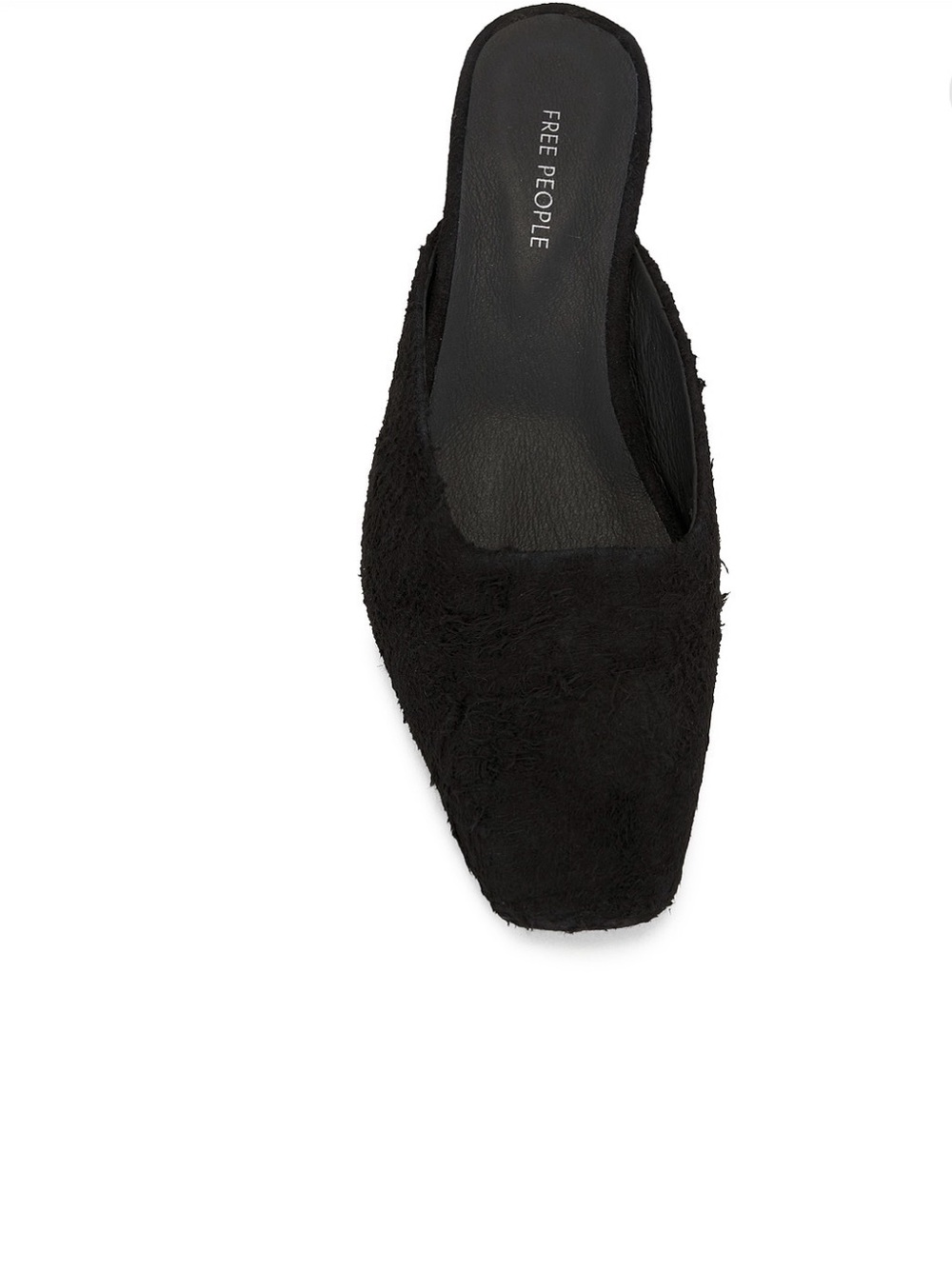 Like New Free People Hairy Suede Avenue Heels, Black